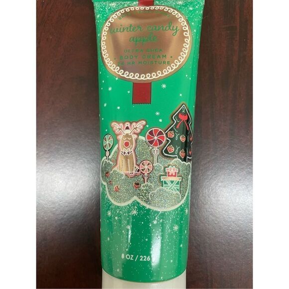 NWT Bath & Body Works Warm Candy Apple Body Cream Size 8 oz - Picture 2 of 5